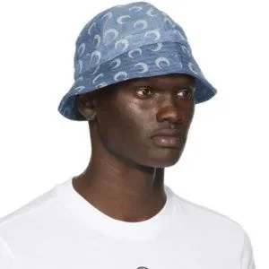 Auth Marine Serre Bucket Hat Hat Marine Serre Black size M International in Synthetic  main image 3
